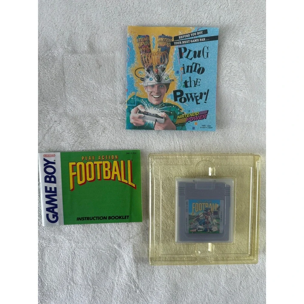 Nintendo Game Boy Play Action Football CIB Complete Box Manual & Poster